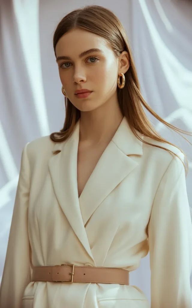 Wear a structured blazer dress with pointed-toe heels
