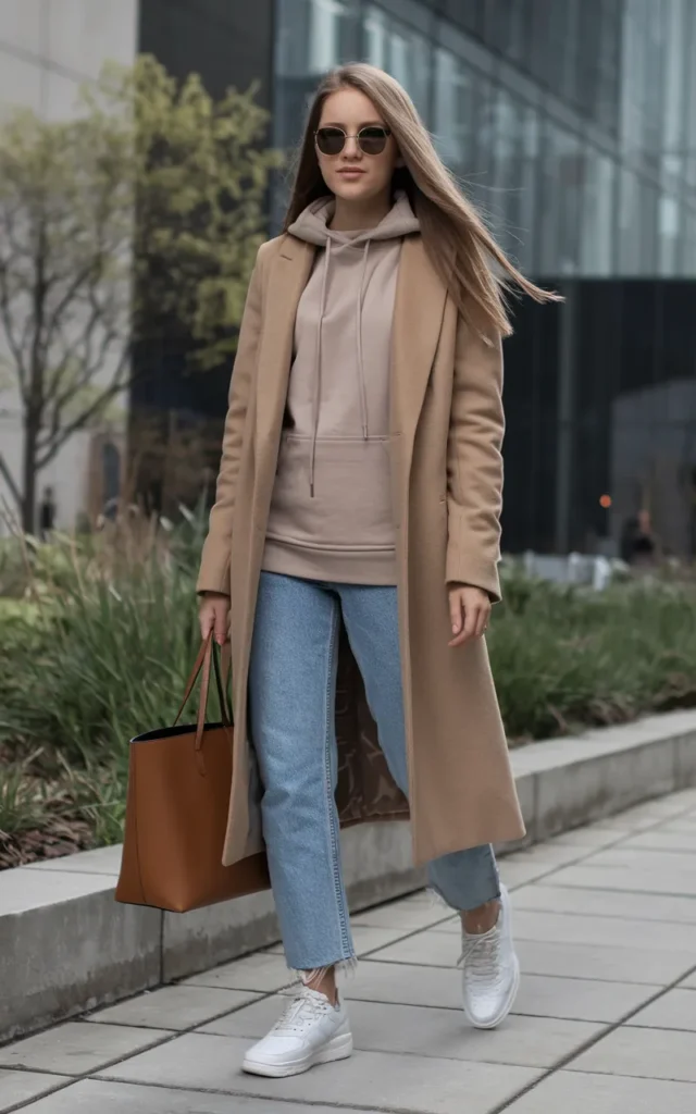 Wear a hoodie under a tailored coat